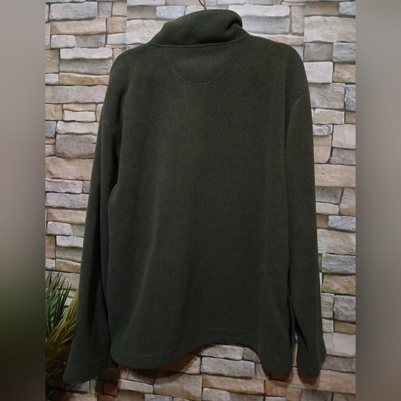 Free Tech Fleece Pullover Sweater 1/4 Zip‎ Green Men's Large - Picture 3 of 5